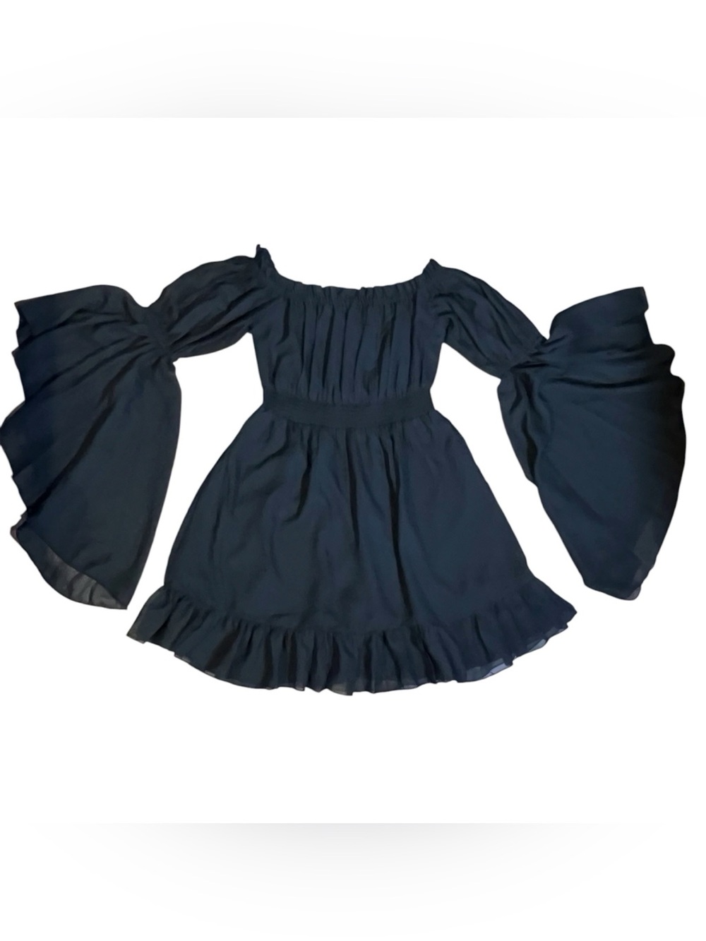 Live 4 Truth black off shoulder layered bell sleeve dress size 1X